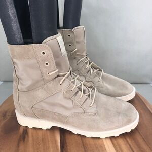 Sorel Caribou OTM Mens Waterproof Suede Canvas Lace Up Boots Tan Size 11.5